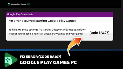Fix installation errors with Google Play Games on PC.